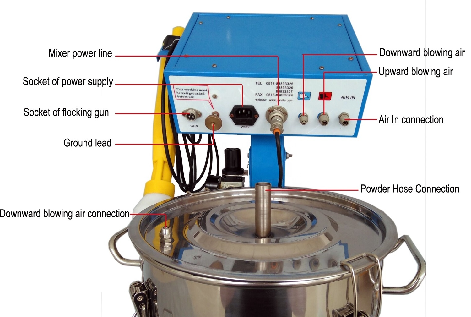 XT-F03 spray  electrostatic flocking machine for Sping-Jewelry Box-3D model