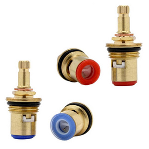 Basin Tap Mixer Hot and Cold Faucet Water Spool  G1/2" Brass Faucet Valve Ceramic Stem Disc Cartridges Replacement