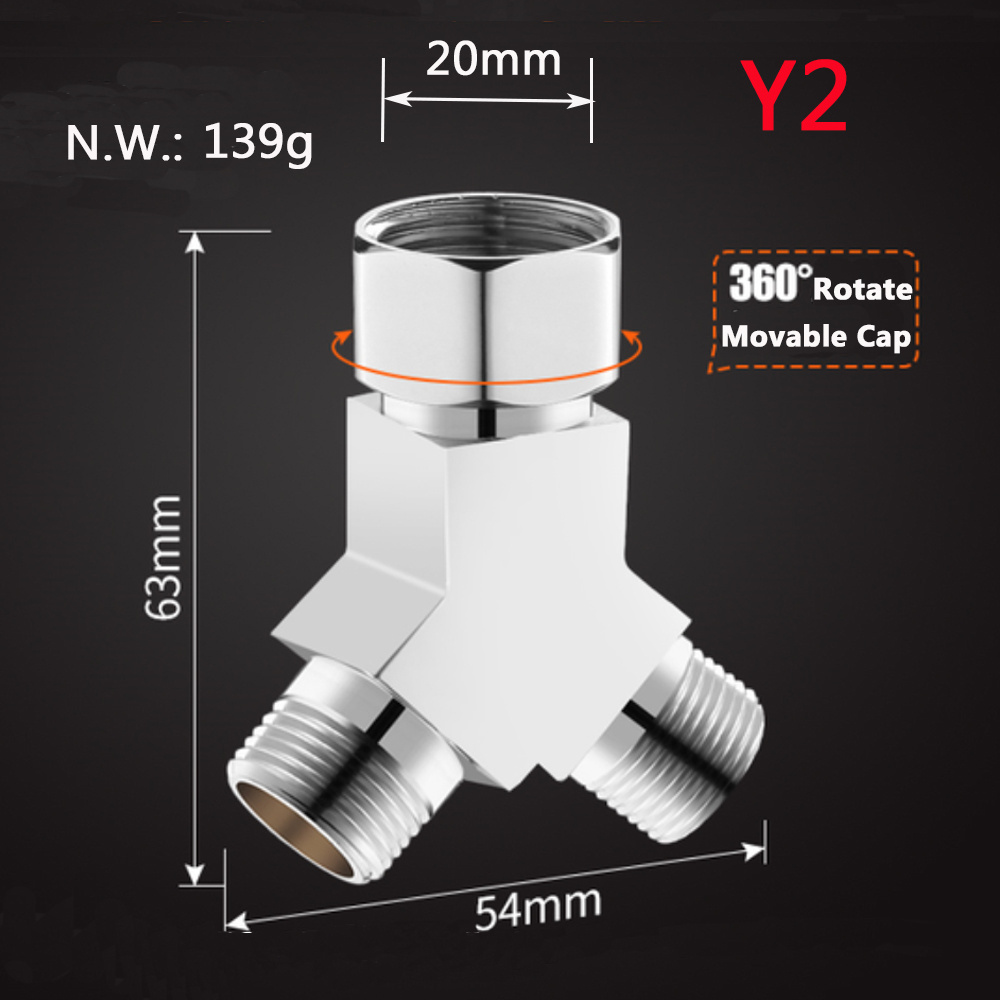 Y2 Brass Hose Y Splitter G1/2