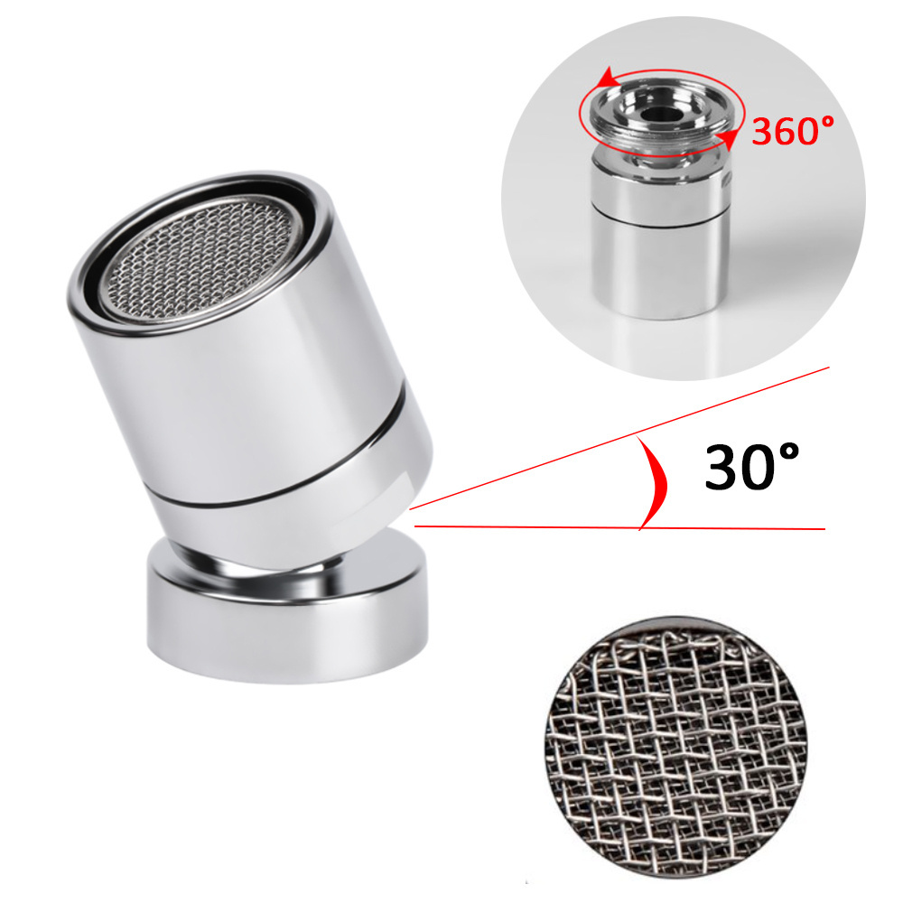 Faucet Head Replacement Part 360 Degree Brass Chrome Swivel Kitchen Sink Sprayer Faucet Aerator Attachment