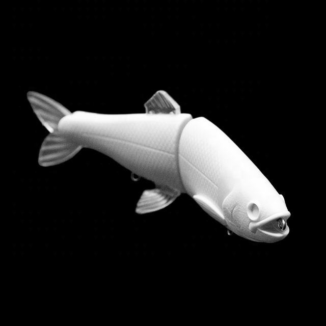 Unpainted AT01 Large Swing Fins And Tail Long Casting Blank Swim Bait Multi Jointed Lure Body Wholesale Sinking Bass Tackle