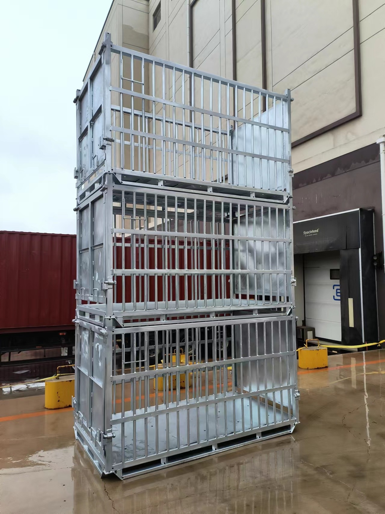 XINWANG-heavy duty industry storage cage galvanized large metal box metal crate