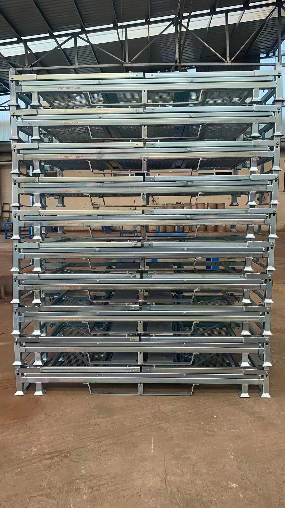 XINWANG-foldable metal glass rack industry supply transport liquid metal rack