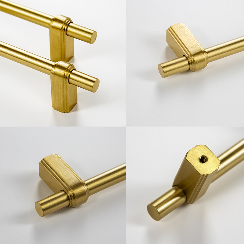 Brass Hardware Kitchen Furniture Drawer Cabinet Door Knobs Wardrobe Pulls Handles