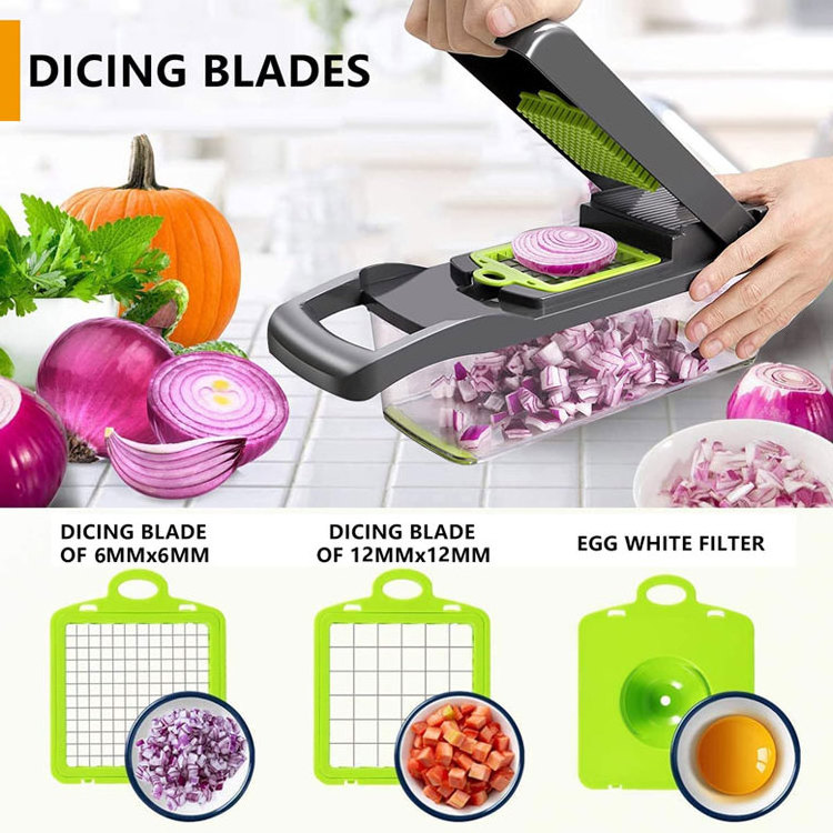 15 In 1 Handheld Manual Kitchen Multifunctional Potato Veggie Grater Mandoline Slicer Machine Onion Cutter And Vegetable Chopper