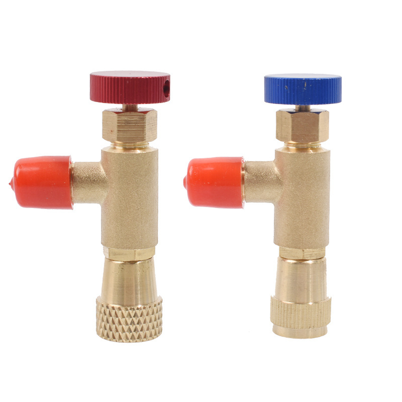 R22 Fluorine Liquid Safety Valve Air Conditioner Fitting Safety Fill Valve Special Tools For Refrigerant Charging Adapter