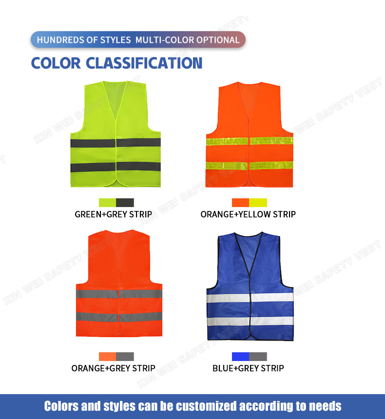 Wholesale Cheap reflective vest reflective jackets hi vis traffic security construction high visibility reflective safety vest