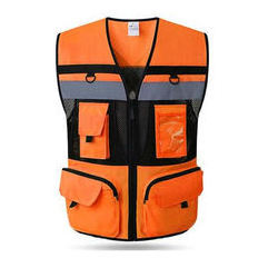 Customized Logo OEM Higher quality high visibility engineer safety vest mesh breathable multi pocket reflective safety jacket