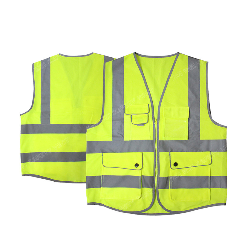 Leader High visibility reflective safety vest for outdoor construction sleeveless work jacket, safety reflective clothing