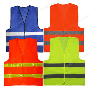 Cheap Outdoor Construction Reflective Safety Vest Jacket Personal Safety Construction High Vision Safety Reflective Clothing