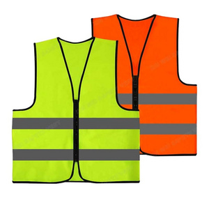 Cheap zipper lightweight Construction reflective vest safety reflective clothing custom traffic breathable  vest