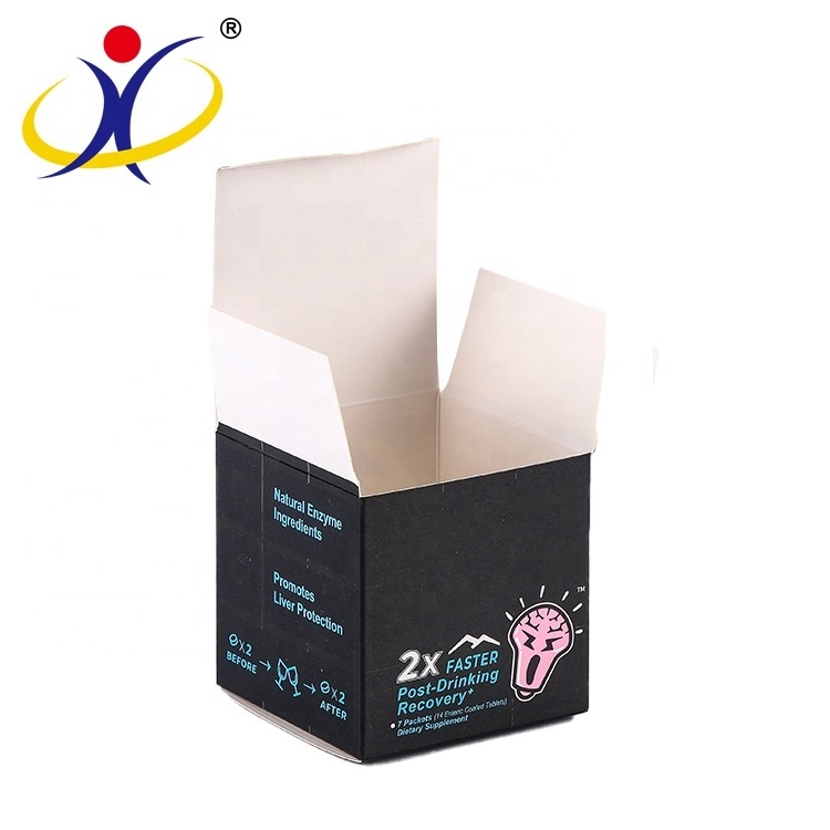 Customized black color printed high quality LED bulb light paper card box packaging