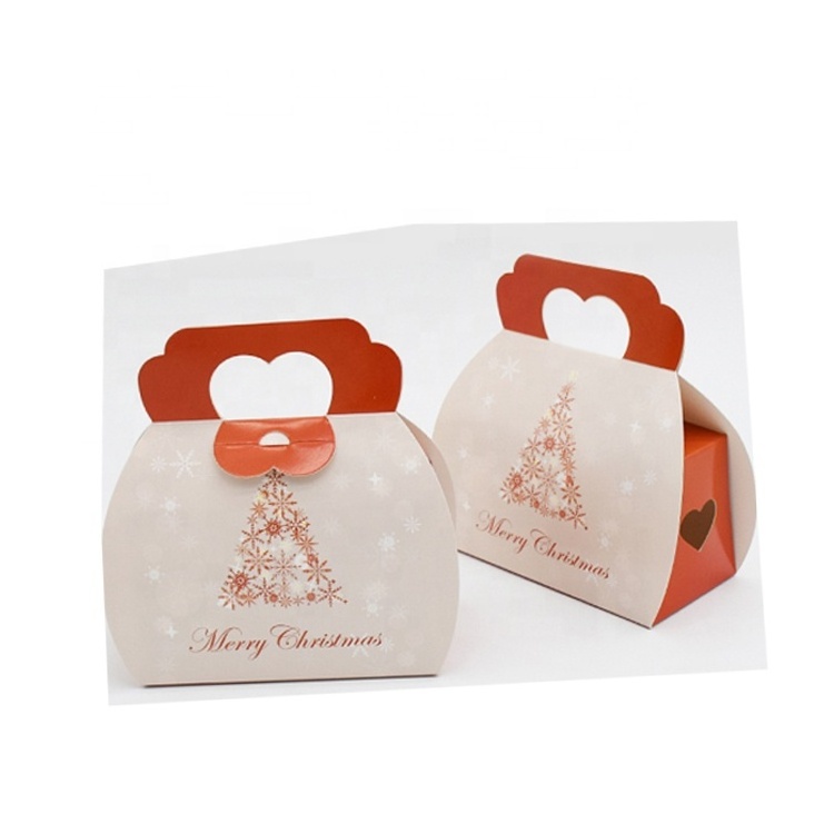 Lovely Gable Handle Paper Food Cake Boxes Packaging Cake Box With Window