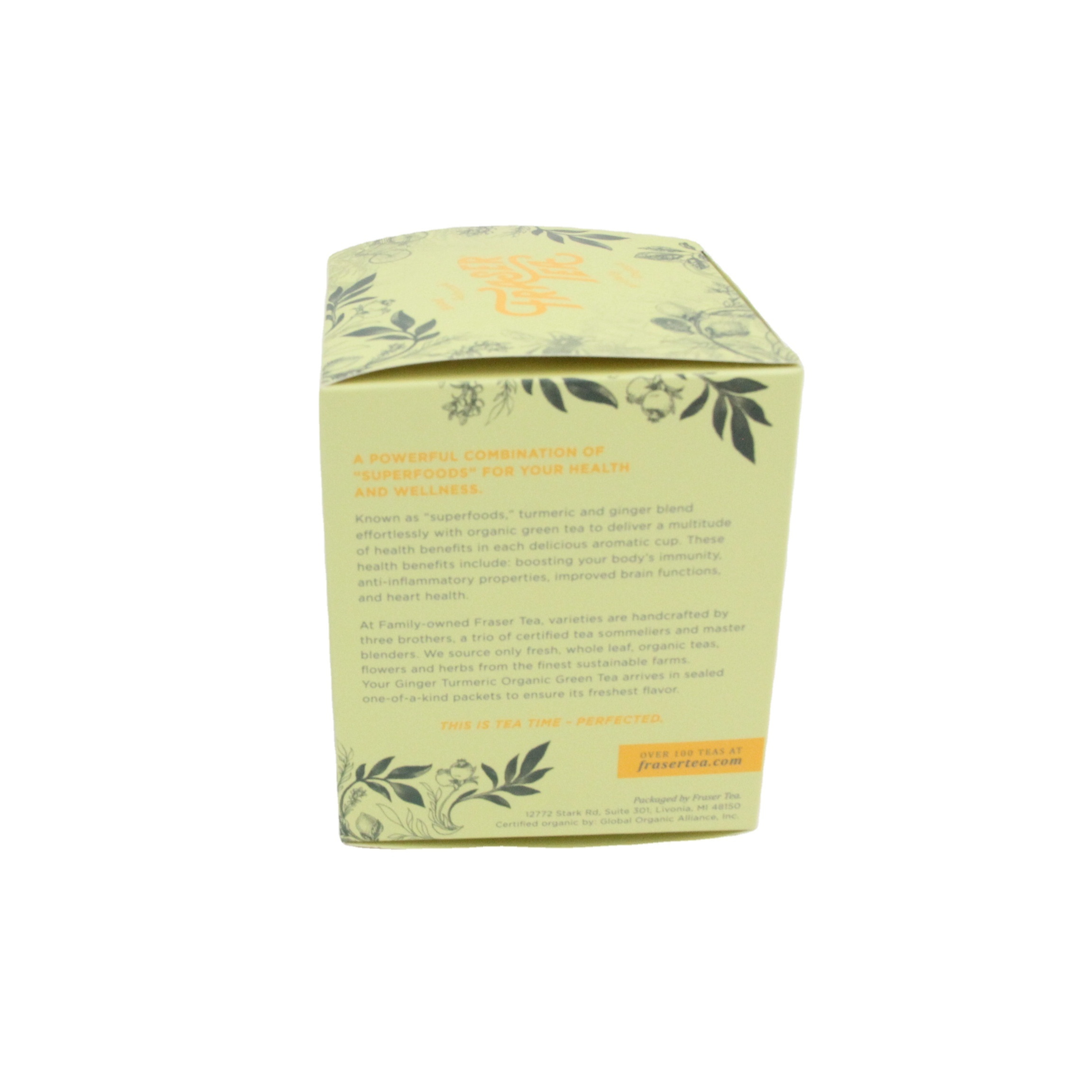 Custom Full Color Tuck Folding Paper Package Tea Boxes Packaging