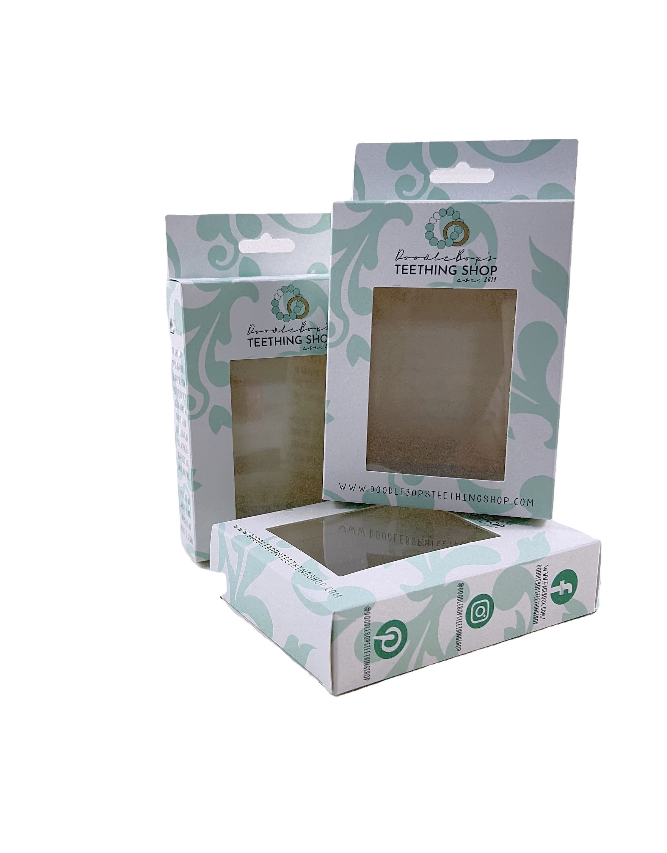 wholesale custom hang tab gift boxes cardboard clear PVC window hanging box packaging