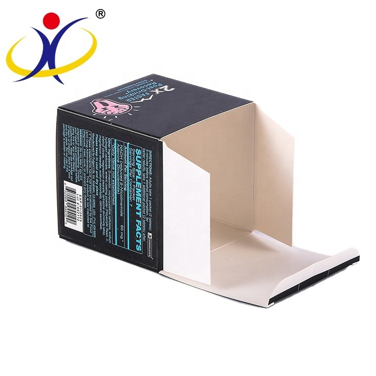 Customized black color printed high quality LED bulb light paper card box packaging