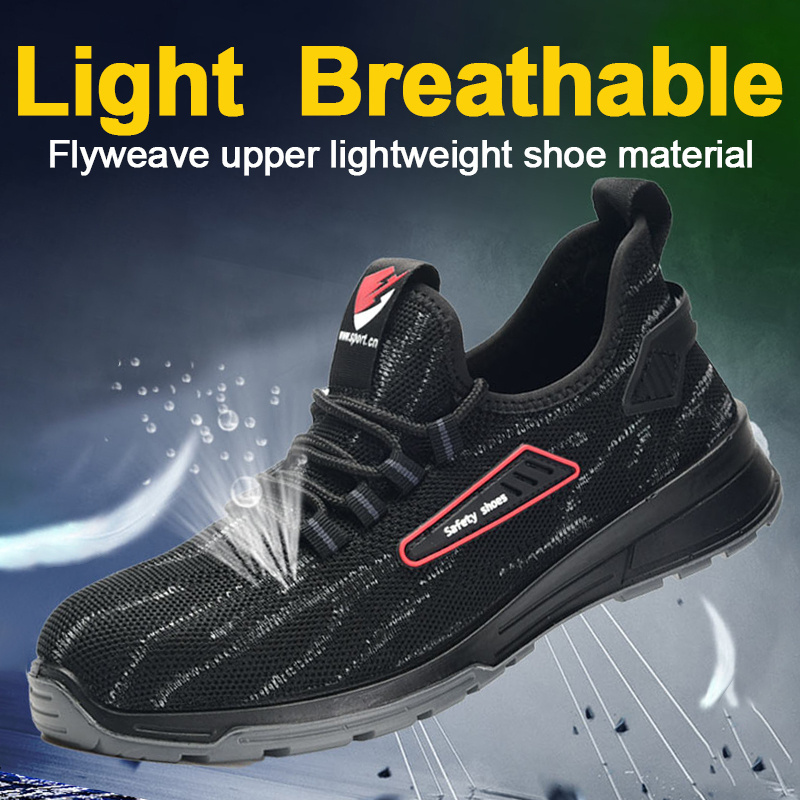 Lightweight Breathable Comfortable Steel Toe Man Safety Labor Shoes Work Boots For Women