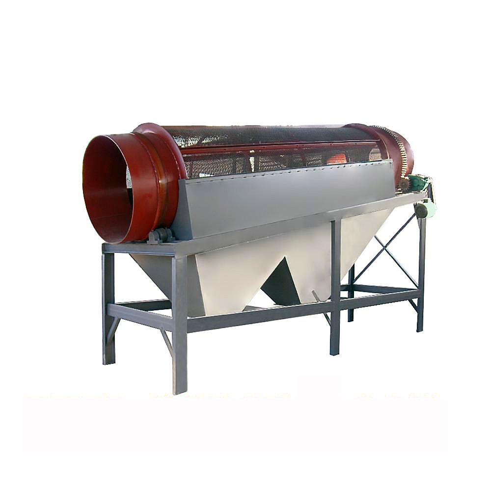 Small Rotating Drum Sieve Palm Kernel Shell Trommel Screen Sieving Separator Machine