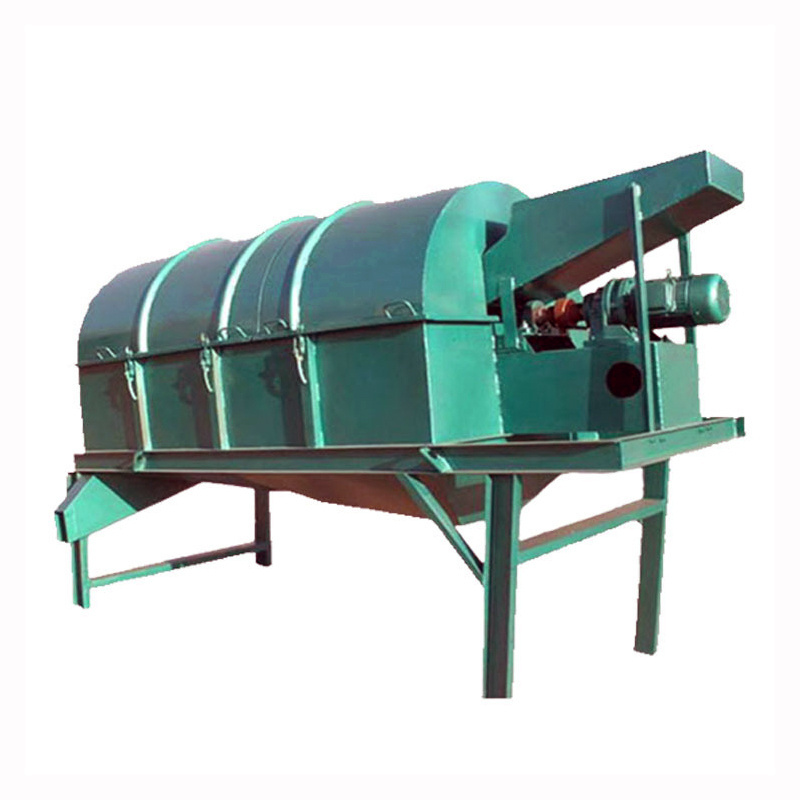 Small Rotating Drum Sieve Palm Kernel Shell Trommel Screen Sieving Separator Machine