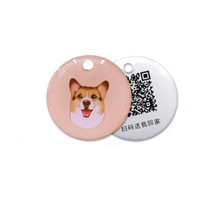 Epoxy Resin NFC Tag QR Code Dog Tag for Dog Tracking Anti Lost