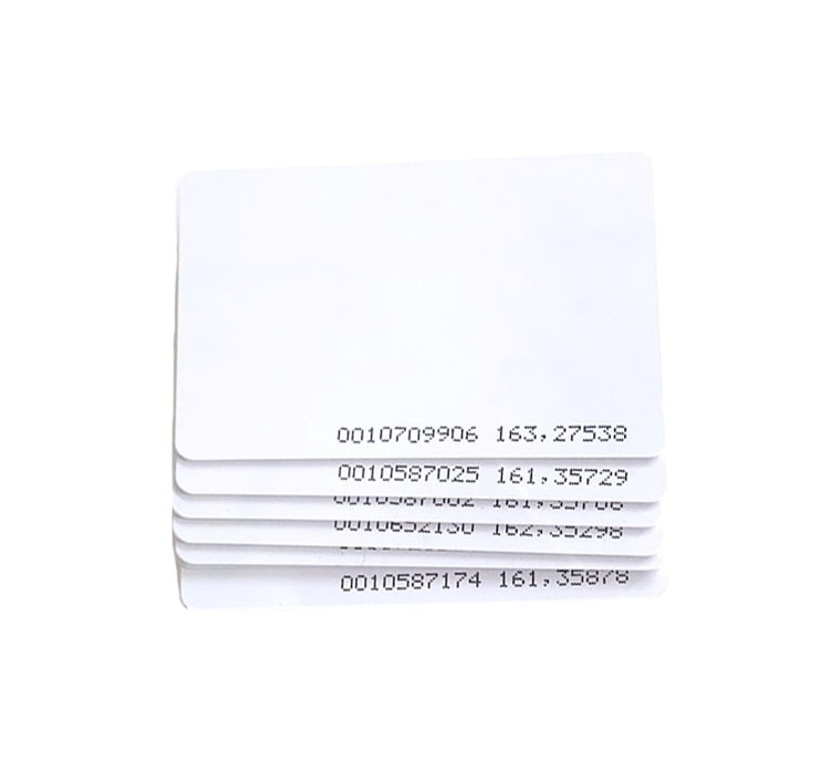 Proximity Cards 125KHz EM4100 TK4100 RFID Card White Blank Card with 18 ID Numbers