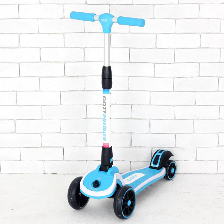 Kick Scooter for Kids with 3 Big Light Up Wheels Lean to Steer Height Wheel Scooter for Boys Girls Toddler