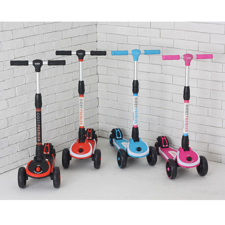 Kick Scooter for Kids with 3 Big Light Up Wheels Lean to Steer Height Wheel Scooter for Boys Girls Toddler