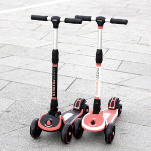 Kick Scooter for Kids with 3 Big Light Up Wheels Lean to Steer Height Wheel Scooter for Boys Girls Toddler