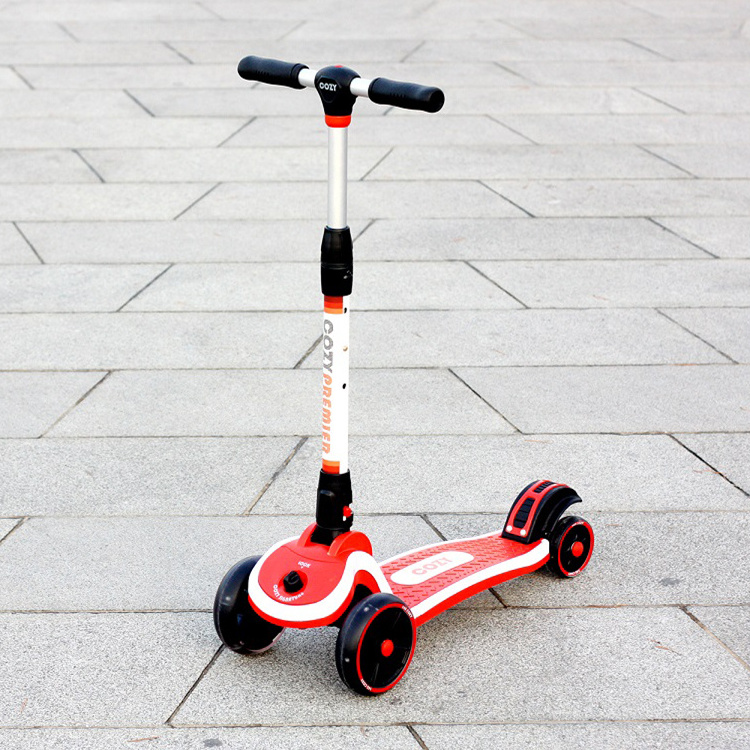 Kick Scooter for Kids with 3 Big Light Up Wheels Lean to Steer Height Wheel Scooter for Boys Girls Toddler