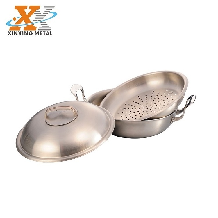 Ready To Ship Frying Cooking Paella Pan Non Stick Stainless Steel Cookware