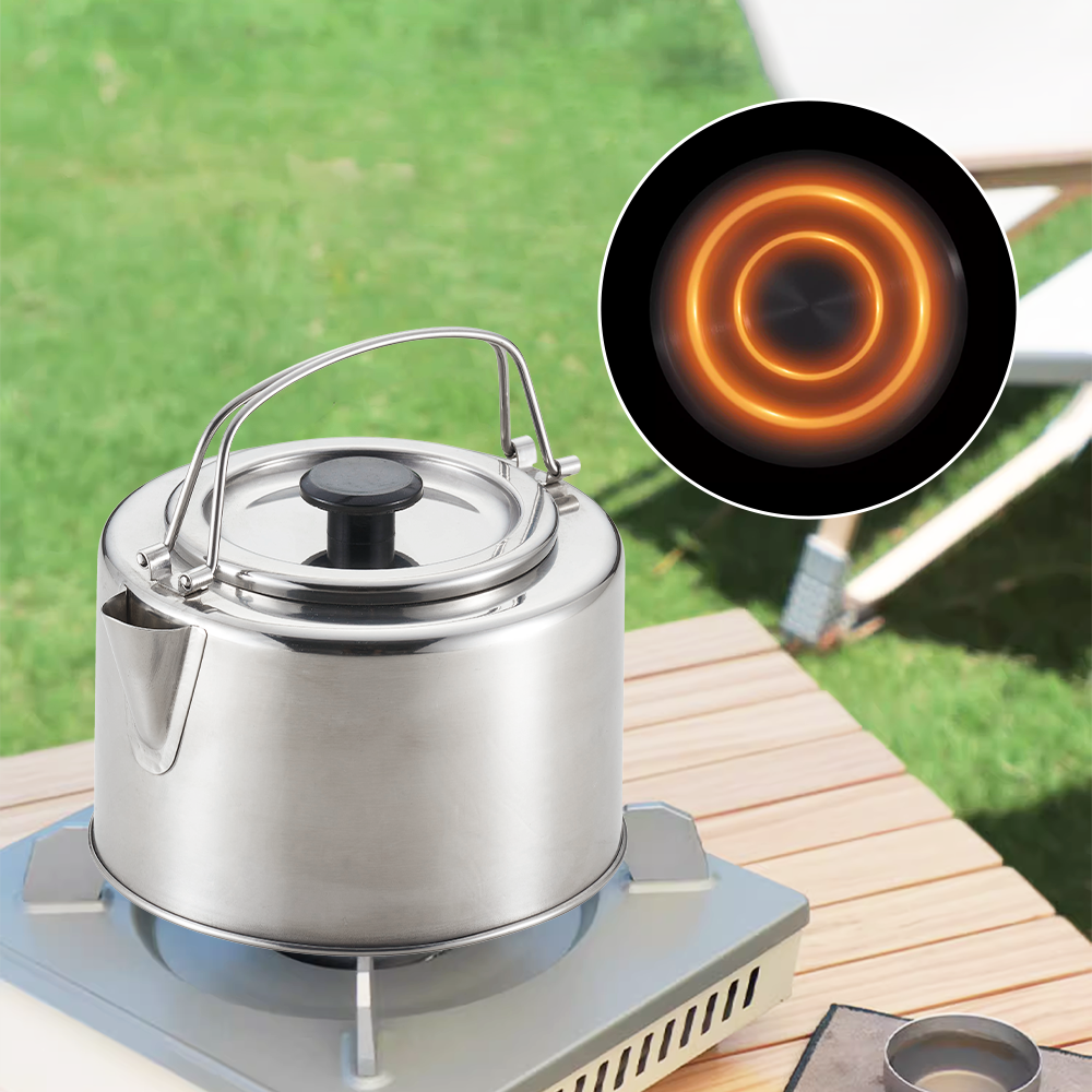 High Quality Durable Hiking Portable Outdoor Stainless Steel Camping Water Kettle