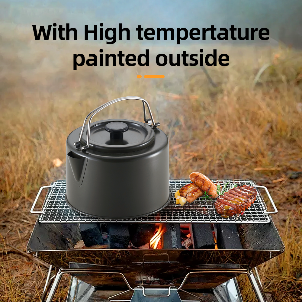 High Quality Durable Hiking Portable Outdoor Stainless Steel Camping Water Kettle