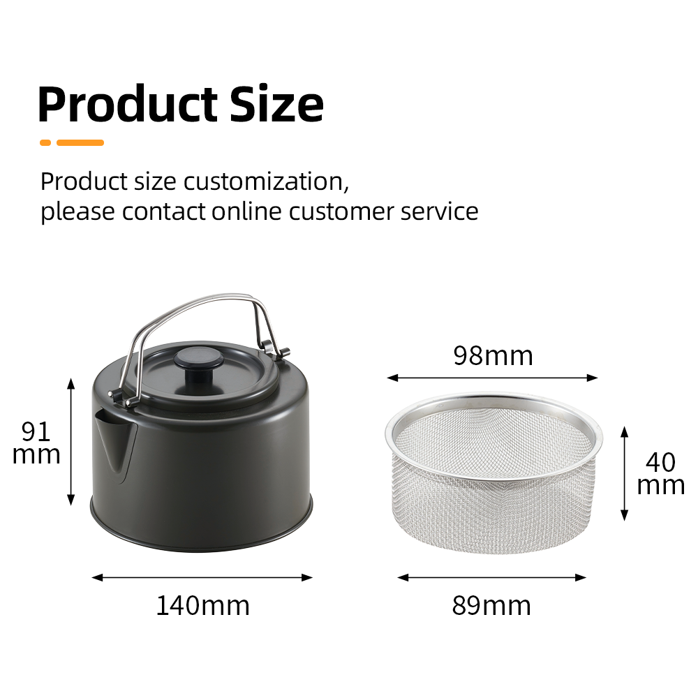 High Quality Durable Hiking Portable Outdoor Stainless Steel Camping Water Kettle