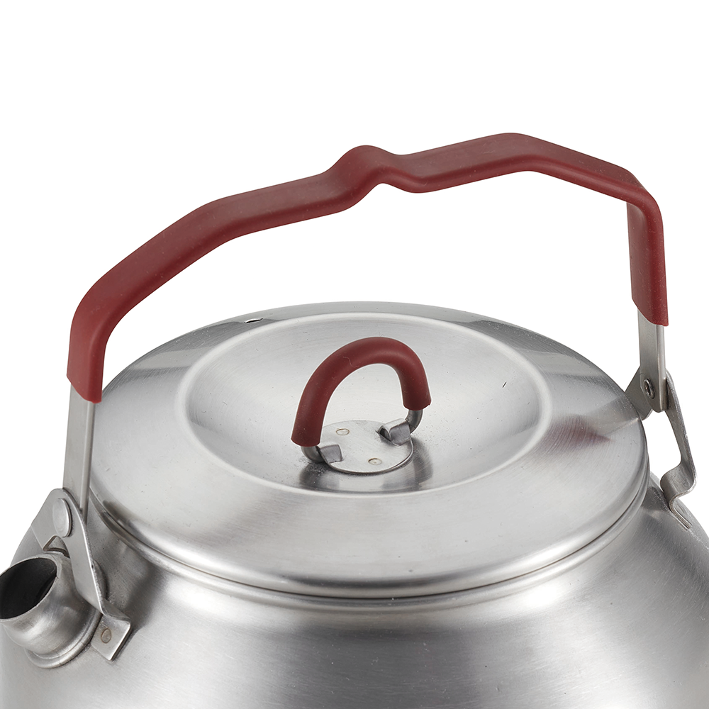 Wholesale 1L Portable Outdoor Water Kettle Stainless Tea Pots Stainless Steel Camping Kettle