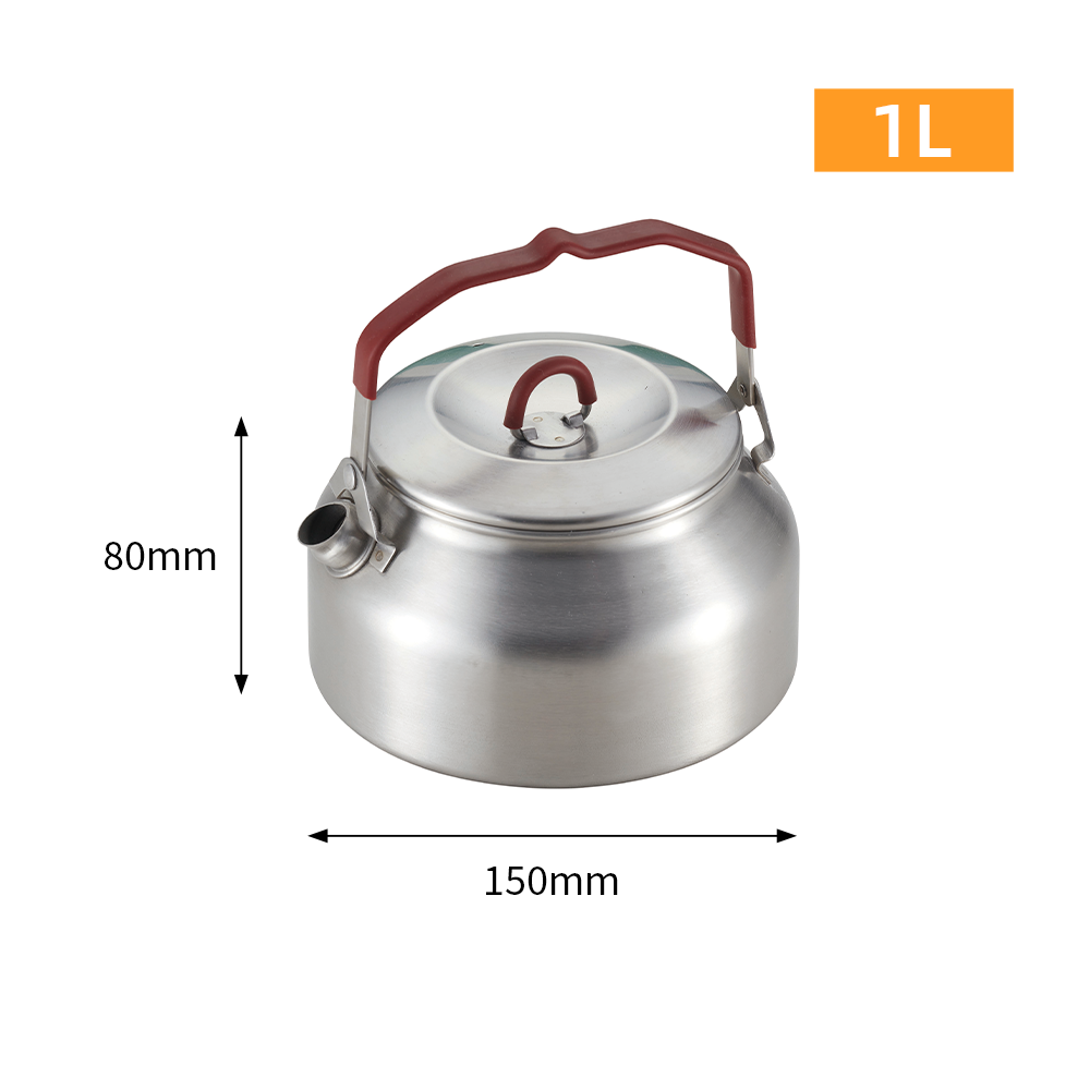 Wholesale 1L Portable Outdoor Water Kettle Stainless Tea Pots Stainless Steel Camping Kettle