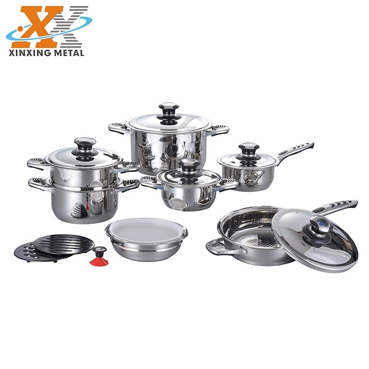 Cheapest 16 Pcs Stainless Steel Induction Cookware Set Authentic Kitchen Cookware Set