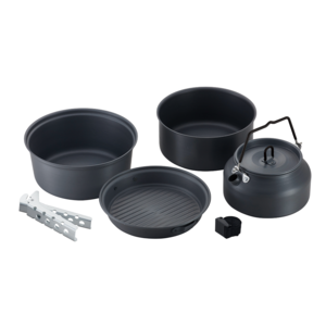 Customized Tableware Hiking Cookware Sets Nonstick Aluminum Cast Iron Camping Cookware Pot