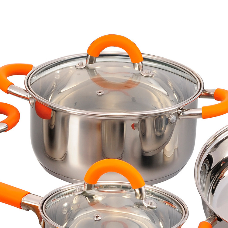 New Design German Style Luxury 10 Pcs Stainless Steel Cookware With Handles