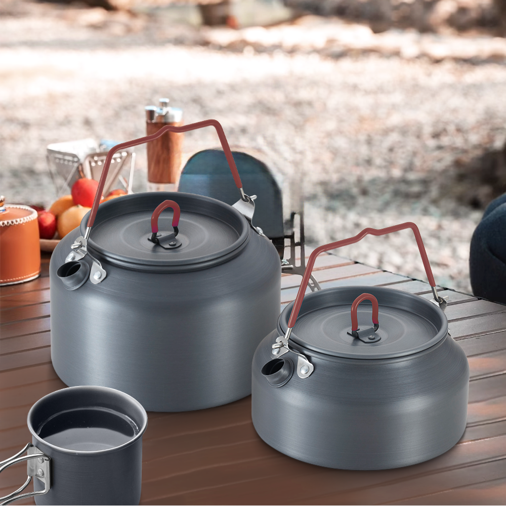 High Quality Durable 1L Outdoor Camping Water Bottle Tea Aluminum Kettle