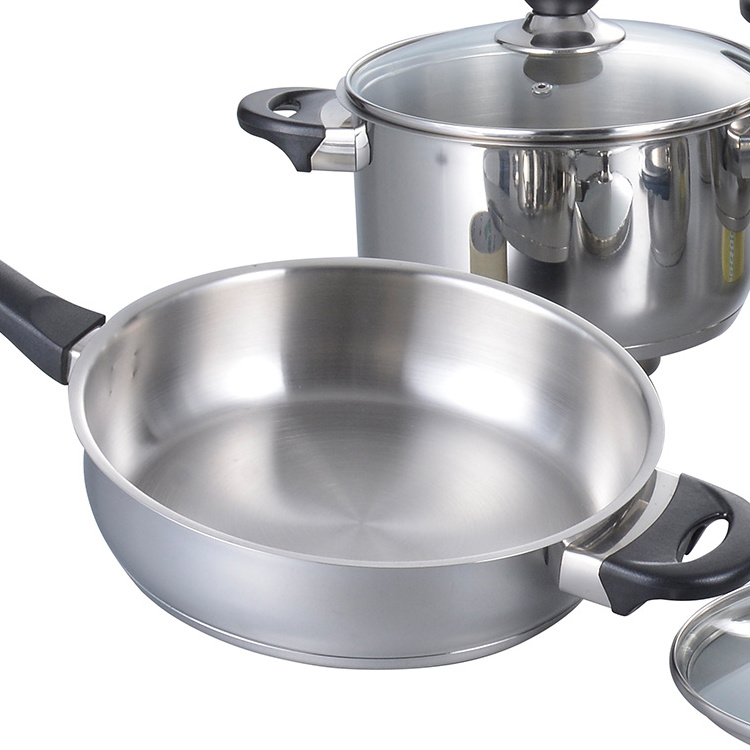 Hot Selling Kitchen Living 12 Piece Nonstick Stainless Steel Cookware