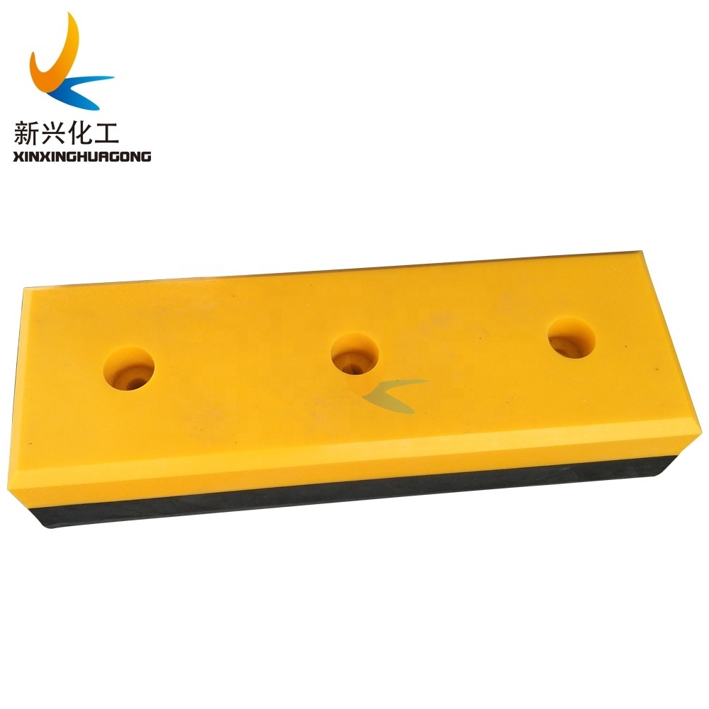 uhmwpe Sliding UHMW PE dock bumper pads warehouse rubber pads loading dock bumper 500 factory Yellow UHMWPE Dock Bumper block