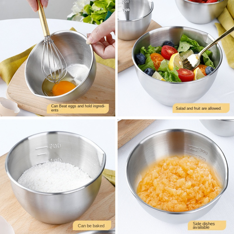 Kitchenware Mixing Bowls Stainless Steel Salad Bowl For Baking