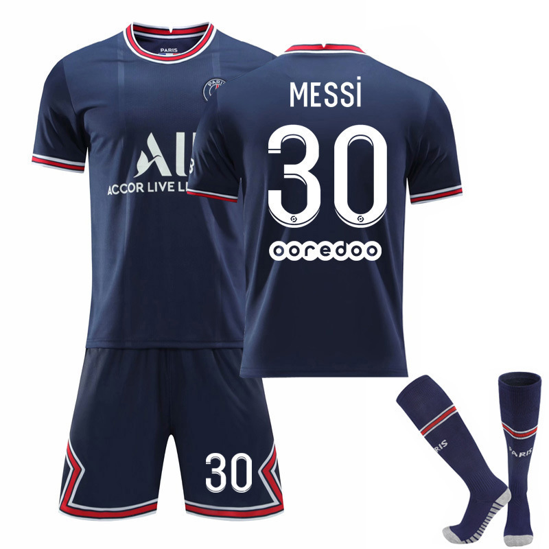 Plus Size Eco-Friendly Cheap Paris Saint Germain Jersey Messi Training Soccer Portugal Football Uniform Jersey Full Set