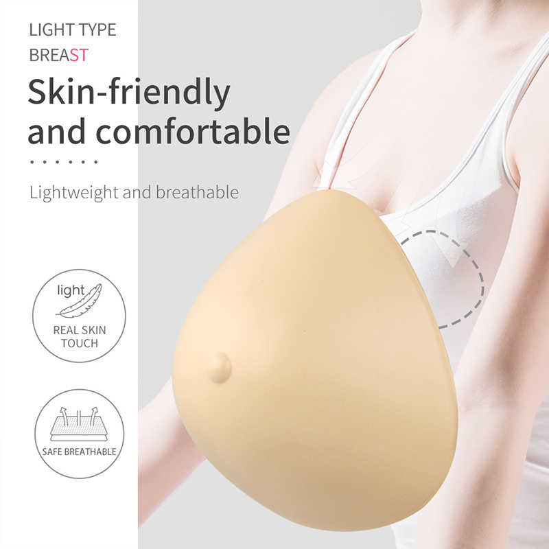 Triangular Shape Silicone Prosthesis Light Weight Backside Deep Concave for Breast Cancer Women Mastectomy 100-400g/pc