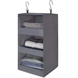 New arrival Collapsible Hanging Closet Shelves Durable Hanging Organizer for Closet and RV 3 Shelf Hanging Closet Organizer