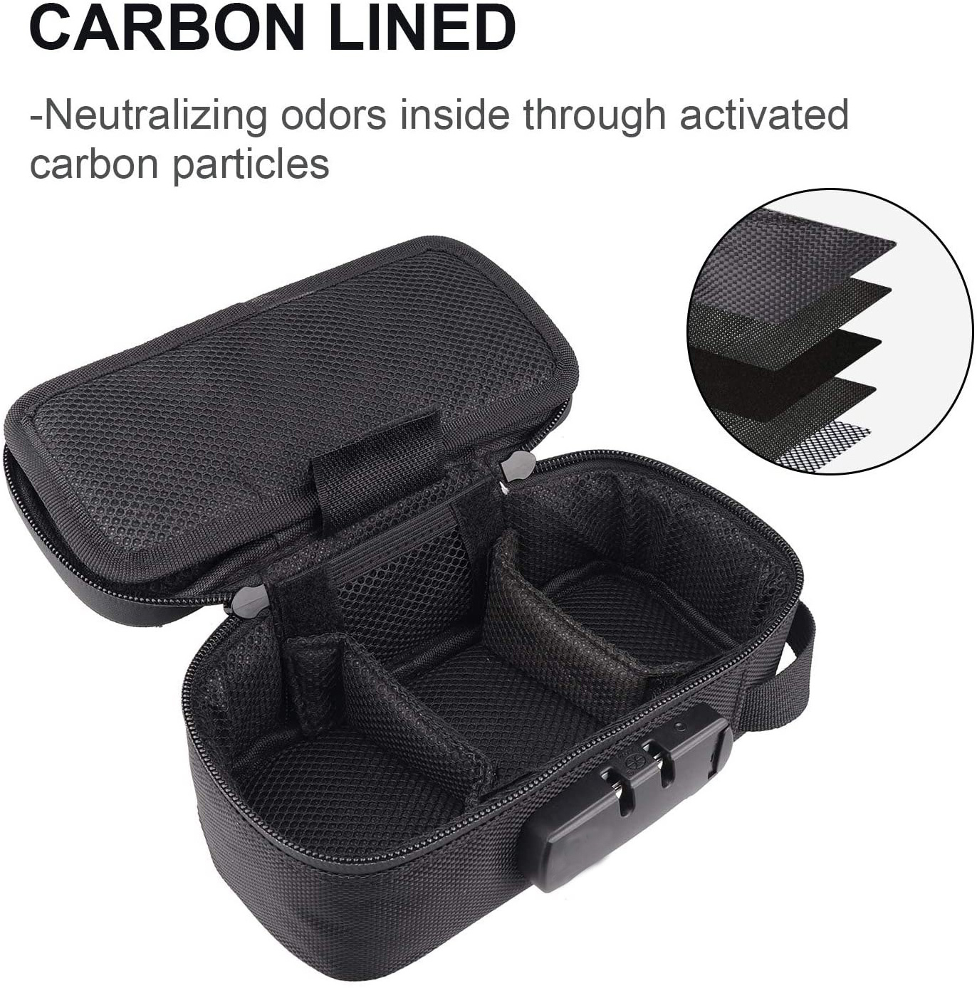 Hot Sale Smell Proof Bag with Lock Carbon Lined Odor Proof Case Containers for Travel Storage Multi-purpose Smell Proof Bag