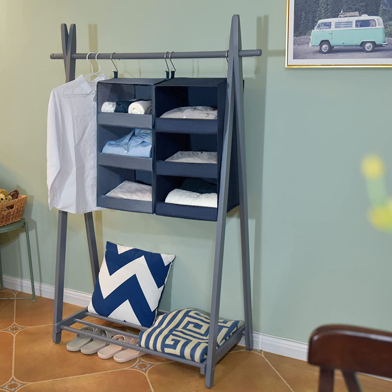 New arrival Collapsible Hanging Closet Shelves Durable Hanging Organizer for Closet and RV 3 Shelf Hanging Closet Organizer