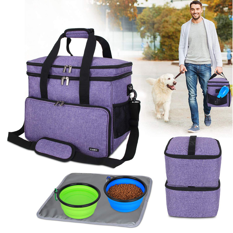 High quality dog travel bag dog food bag pet supplies weekend toto organizer