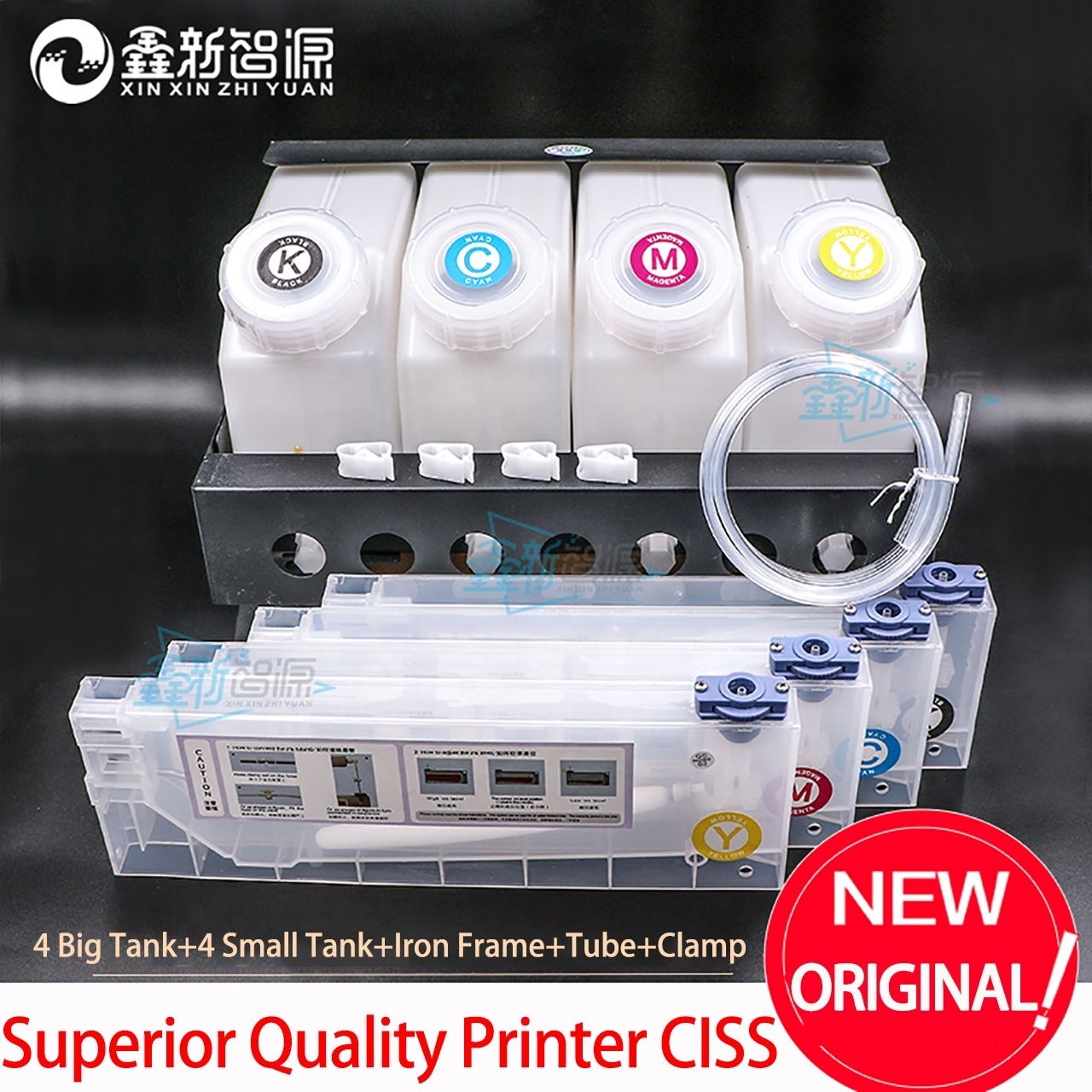 4 Color CISS Roland RS640 740 MUTOH VJ 1604 MIMAKI JV33 Printer 4 Tanks+4 Cartridges For Wide Format Printer