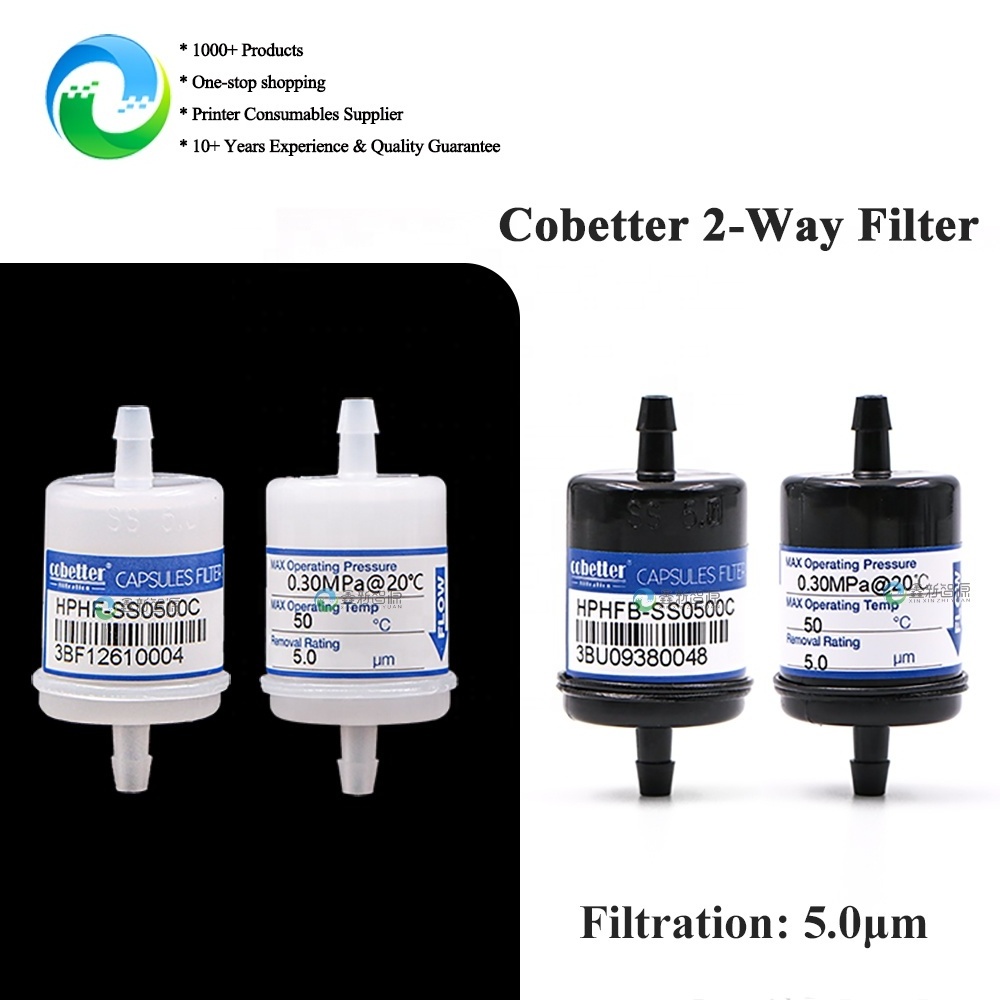 Spare Parts! Cobetter 5.0um 2-Way Ink Filter for Solvent Printer UV Machine HPHFB-SS0500C Capsules Filter 5 Microns HPHF-SS0500C